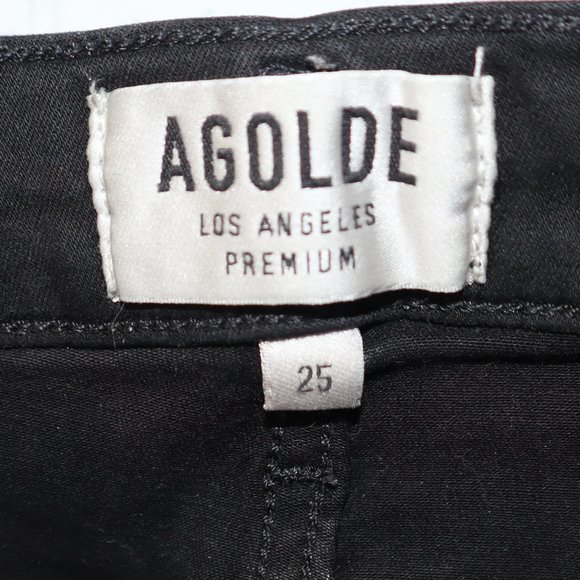 AGOLDE Filter Free Black High Rise Skinny Jeans Women's Size 25 - Picture 7 of 9